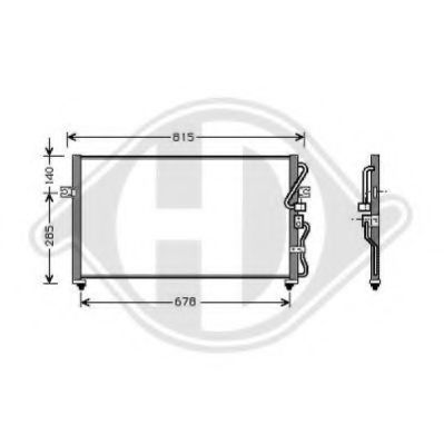 DIEDERICHS 8658000 Конденсатор, кондиционер для KIA CARNIVAL II (Киа Карнивал 2) DIEDERICHS 8658000 Конденсатор, кондиционер для KIA CARNIVAL II (Киа Карнивал 2)