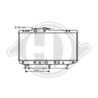 DIEDERICHS 8663301 Радиатор, охлаждение двигателя для TOYOTA (Тойота/тоета) DIEDERICHS 8663301 Радиатор, охлаждение двигателя для TOYOTA (Тойота/тоета)