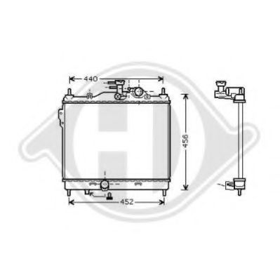 DIEDERICHS 8680506 Радиатор, охлаждение двигателя для HYUNDAI GETZ (Хендай Гэтз) DIEDERICHS 8680506 Радиатор, охлаждение двигателя для HYUNDAI GETZ (Хендай Гэтз)