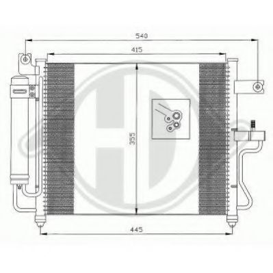 DIEDERICHS 8683200 Конденсатор, кондиционер для HYUNDAI ACCENT II (Хендай Акцент 2) DIEDERICHS 8683200 Конденсатор, кондиционер для HYUNDAI ACCENT II (Хендай Акцент 2)