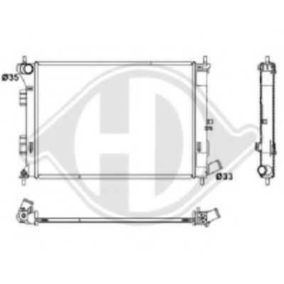 DIEDERICHS 8683605 Радиатор, охлаждение двигателя для HYUNDAI (Хендай) DIEDERICHS 8683605 Радиатор, охлаждение двигателя для HYUNDAI (Хендай)