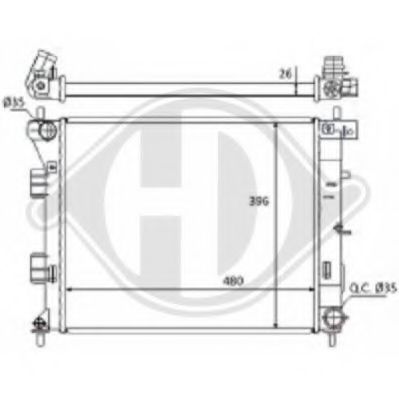 DIEDERICHS 8683606 Радиатор, охлаждение двигателя для HYUNDAI (Хендай) DIEDERICHS 8683606 Радиатор, охлаждение двигателя для HYUNDAI (Хендай)