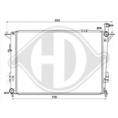 DIEDERICHS 8687205 Радиатор, охлаждение двигателя для HYUNDAI (Хендай) DIEDERICHS 8687205 Радиатор, охлаждение двигателя для HYUNDAI (Хендай)