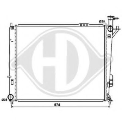 DIEDERICHS 8687207 Радиатор, охлаждение двигателя для HYUNDAI (Хендай) DIEDERICHS 8687207 Радиатор, охлаждение двигателя для HYUNDAI (Хендай)