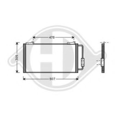 DIEDERICHS 8703000 Конденсатор, кондиционер для ROVER 400 (Ровер 400) DIEDERICHS 8703000 Конденсатор, кондиционер для ROVER 400 (Ровер 400)