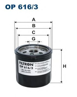 FILTRON OP616/3 Масляный фильтр для VOLKSWAGEN (Фольксваген) FILTRON OP616/3 Масляный фильтр для VOLKSWAGEN (Фольксваген)