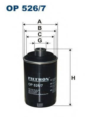 FILTRON OP526/7 Масляный фильтр для AUDI TT (Ауди Тт) FILTRON OP526/7 Масляный фильтр для AUDI TT (Ауди Тт)