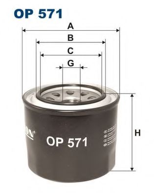 FILTRON OP571 Масляный фильтр для ROVER (Ровер) FILTRON OP571 Масляный фильтр для ROVER (Ровер)