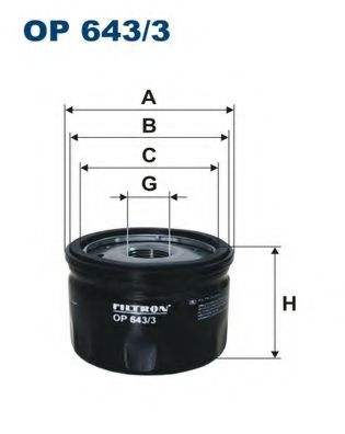 FILTRON OP643/3 Масляный фильтр для JEEP (Джип) FILTRON OP643/3 Масляный фильтр для JEEP (Джип)