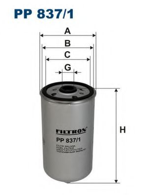 FILTRON PP837/1 Топливный фильтр для MAN (Ман) FILTRON PP837/1 Топливный фильтр для MAN (Ман)