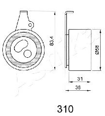 ASHIKA 45-03-310 Устройство для натяжения ремня, ремень ГРМ для MAZDA BONGO (Мазда Бонго) ASHIKA 45-03-310 Устройство для натяжения ремня, ремень ГРМ для MAZDA BONGO (Мазда Бонго)
