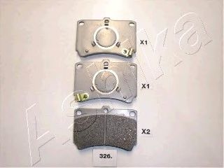 ASHIKA 50-03-326 Тормозные колодки для MAZDA 323 III (Мазда 323 3) ASHIKA 50-03-326 Тормозные колодки для MAZDA 323 III (Мазда 323 3)