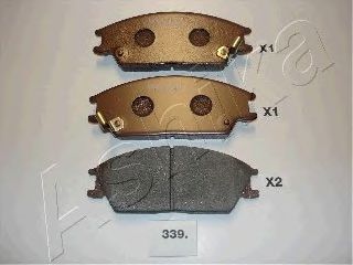 ASHIKA 50-03-339 Тормозные колодки для HYUNDAI EXCEL (Хендай Эxcэл) ASHIKA 50-03-339 Тормозные колодки для HYUNDAI EXCEL (Хендай Эxcэл)