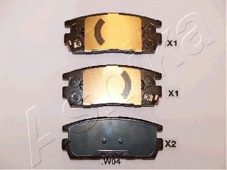 ASHIKA 51-0W-W04 Тормозные колодки для CHEVROLET CAPTIVA (Шевроле Каптива) ASHIKA 51-0W-W04 Тормозные колодки для CHEVROLET CAPTIVA (Шевроле Каптива)