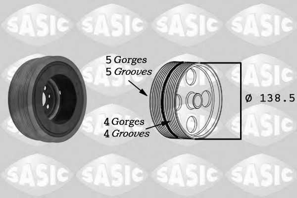 SASIC 9001804 Ременный шкив, коленчатый вал для AUDI A4 (Ауди А4) SASIC 9001804 Ременный шкив, коленчатый вал для AUDI A4 (Ауди А4)