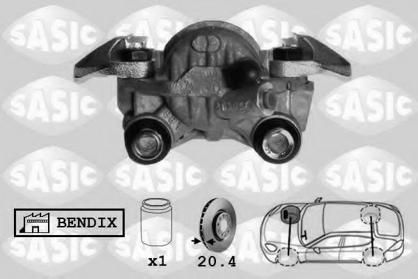 SASIC SCA0045 Тормозной суппорт для PEUGEOT 106 (Пежо 106) SASIC SCA0045 Тормозной суппорт для PEUGEOT 106 (Пежо 106)