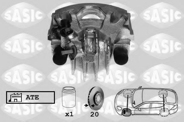 SASIC SCA0050 Тормозной суппорт для PEUGEOT 106 (Пежо 106) SASIC SCA0050 Тормозной суппорт для PEUGEOT 106 (Пежо 106)