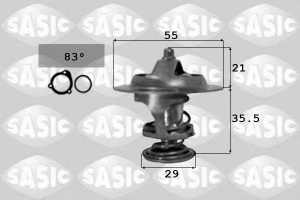 SASIC 3381231 Термостат, охлаждающая жидкость для PEUGEOT 206 (Пежо 206) SASIC 3381231 Термостат, охлаждающая жидкость для PEUGEOT 206 (Пежо 206)