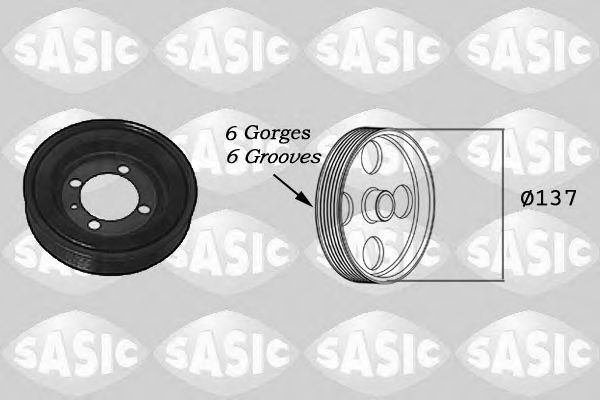 SASIC 2156015 Ременный шкив, коленчатый вал для OPEL CORSA C (Опель Корса с) SASIC 2156015 Ременный шкив, коленчатый вал для OPEL CORSA C (Опель Корса с)