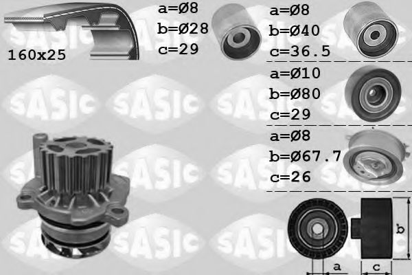 SASIC 3906069 Комплект ремня ГРМ для SEAT (Сеат) SASIC 3906069 Комплект ремня ГРМ для SEAT (Сеат)