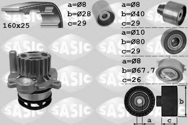 SASIC 3906078 Комплект ремня ГРМ для SKODA YETI (Шкода Йети) SASIC 3906078 Комплект ремня ГРМ для SKODA YETI (Шкода Йети)