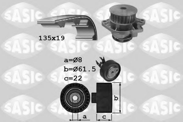 SASIC 3906087 Комплект ремня ГРМ для SEAT IBIZA III (Сеат Ибица 3) SASIC 3906087 Комплект ремня ГРМ для SEAT IBIZA III (Сеат Ибица 3)