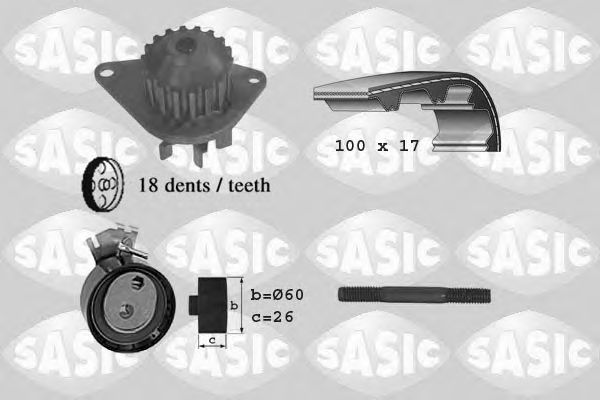 SASIC 3900002 Комплект ремня ГРМ для CITROËN C3 II (CитроËн С3 2) SASIC 3900002 Комплект ремня ГРМ для CITROËN C3 II (CитроËн С3 2)