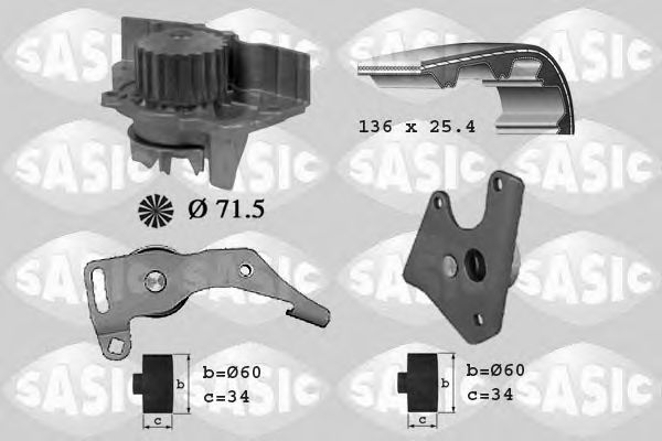 SASIC 3900018 Комплект ремня ГРМ для PEUGEOT EXPERT (Пежо Эxпэрт) SASIC 3900018 Комплект ремня ГРМ для PEUGEOT EXPERT (Пежо Эxпэрт)