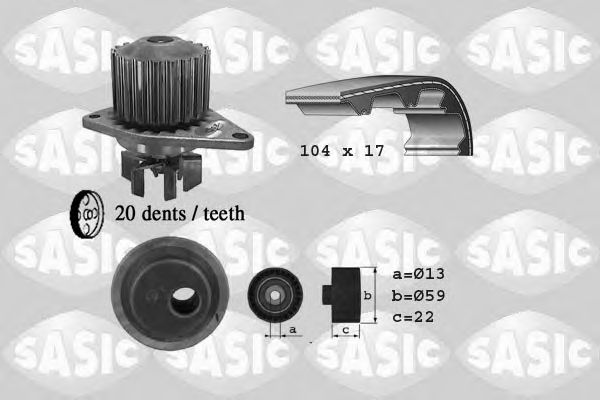 SASIC 3900020 Комплект ремня ГРМ для PEUGEOT PARTNER SPACE (Пежо Партнер спэйс) SASIC 3900020 Комплект ремня ГРМ для PEUGEOT PARTNER SPACE (Пежо Партнер спэйс)