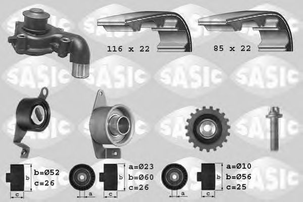 SASIC 3906011 Комплект ремня ГРМ для FORD COURIER (Форд Cоуриэр) SASIC 3906011 Комплект ремня ГРМ для FORD COURIER (Форд Cоуриэр)