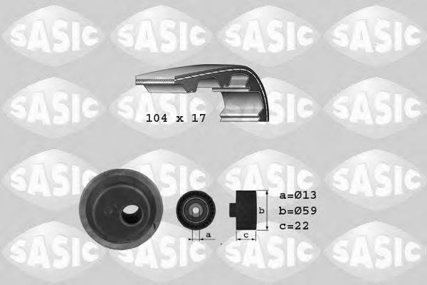 SASIC 1750022 Комплект ремня ГРМ для PEUGEOT 205 II (Пежо 205 2) SASIC 1750022 Комплект ремня ГРМ для PEUGEOT 205 II (Пежо 205 2)