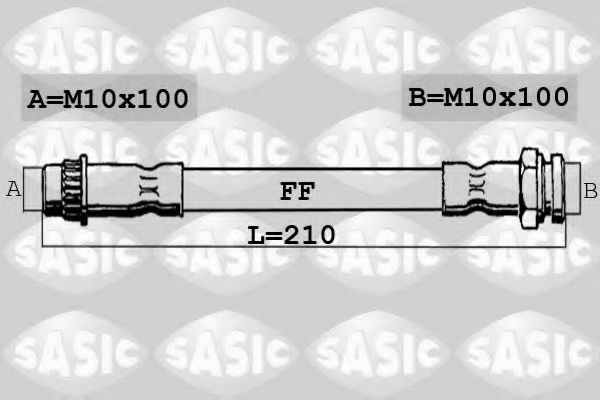 SASIC 6600012 Тормозной шланг для CITROËN C4 I (CитроËн С4 и) SASIC 6600012 Тормозной шланг для CITROËN C4 I (CитроËн С4 и)