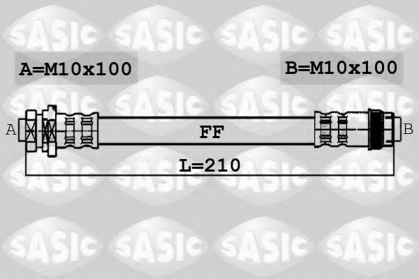 SASIC 6604018 Тормозной шланг для RENAULT KANGOO RAPID (Рено Кангу рапид) SASIC 6604018 Тормозной шланг для RENAULT KANGOO RAPID (Рено Кангу рапид)