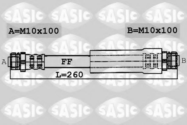 SASIC 6606009 Тормозной шланг для VOLKSWAGEN RABBIT V (Фольксваген Раббит v) SASIC 6606009 Тормозной шланг для VOLKSWAGEN RABBIT V (Фольксваген Раббит v)
