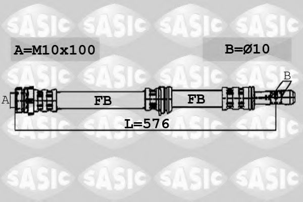 SASIC 6606064 Тормозной шланг для SEAT LEON (Сеат Леон) SASIC 6606064 Тормозной шланг для SEAT LEON (Сеат Леон)
