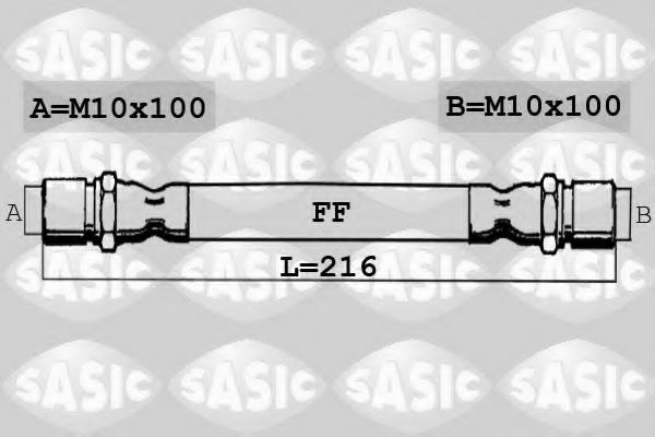 SASIC SBH0135 Тормозной шланг для CITROËN AX (CитроËн Аx) SASIC SBH0135 Тормозной шланг для CITROËN AX (CитроËн Аx)