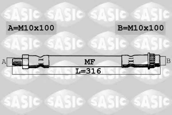 SASIC SBH0147 Тормозной шланг для CITROËN AX (CитроËн Аx) SASIC SBH0147 Тормозной шланг для CITROËN AX (CитроËн Аx)