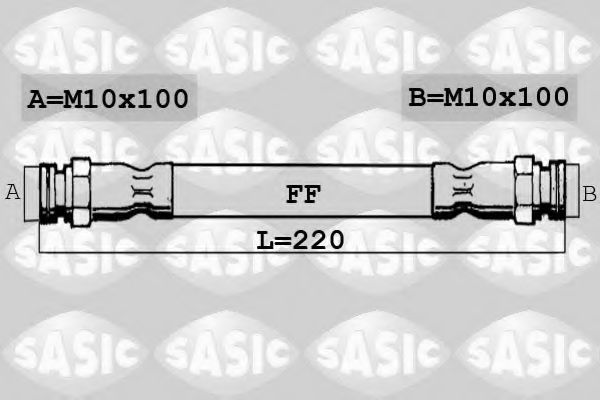 SASIC SBH0166 Тормозной шланг для CITROËN AX (CитроËн Аx) SASIC SBH0166 Тормозной шланг для CITROËN AX (CитроËн Аx)
