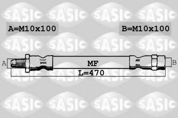 SASIC SBH0180 Тормозной шланг для PEUGEOT GRAND RAID (Пежо Гранд раид) SASIC SBH0180 Тормозной шланг для PEUGEOT GRAND RAID (Пежо Гранд раид)