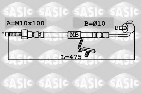 SASIC SBH6320 Тормозной шланг для FORD ESCORT V (Форд Эскорт 5) SASIC SBH6320 Тормозной шланг для FORD ESCORT V (Форд Эскорт 5)