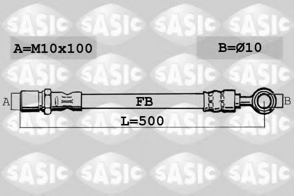 SASIC SBH6343 Тормозной шланг для ROVER 400 (Ровер 400) SASIC SBH6343 Тормозной шланг для ROVER 400 (Ровер 400)
