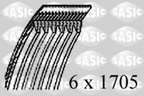 SASIC 1770015 Поликлиновой ремень для AUDI 100 (Ауди 100) SASIC 1770015 Поликлиновой ремень для AUDI 100 (Ауди 100)