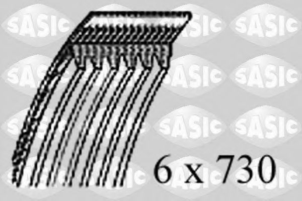 SASIC 1770063 Поликлиновой ремень для PEUGEOT 207 (Пежо 207) SASIC 1770063 Поликлиновой ремень для PEUGEOT 207 (Пежо 207)