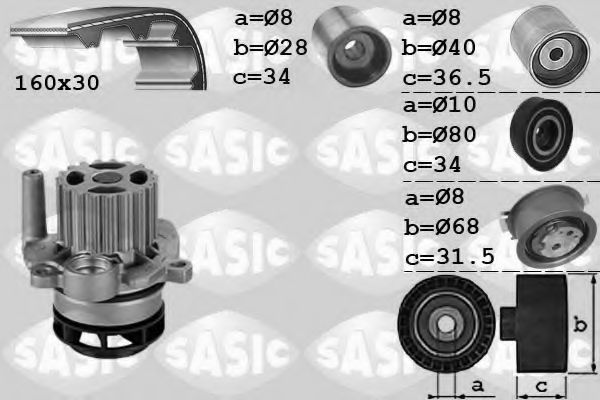 SASIC 3906081 Комплект ремня ГРМ для AUDI (Ауди) SASIC 3906081 Комплект ремня ГРМ для AUDI (Ауди)