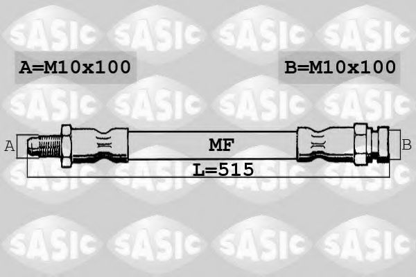 SASIC 6600055 Тормозной шланг для FIAT (Фиат) SASIC 6600055 Тормозной шланг для FIAT (Фиат)