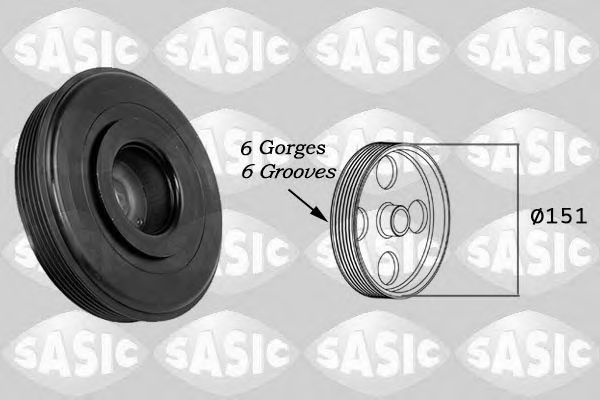 SASIC 2154020 Ременный шкив, коленчатый вал для RENAULT LAGUNA II ER (Рено Лагуна 2 ер) SASIC 2154020 Ременный шкив, коленчатый вал для RENAULT LAGUNA II ER (Рено Лагуна 2 ер)