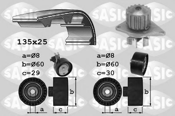 SASIC 3900032 Комплект ремня ГРМ для PEUGEOT (Пежо) SASIC 3900032 Комплект ремня ГРМ для PEUGEOT (Пежо)