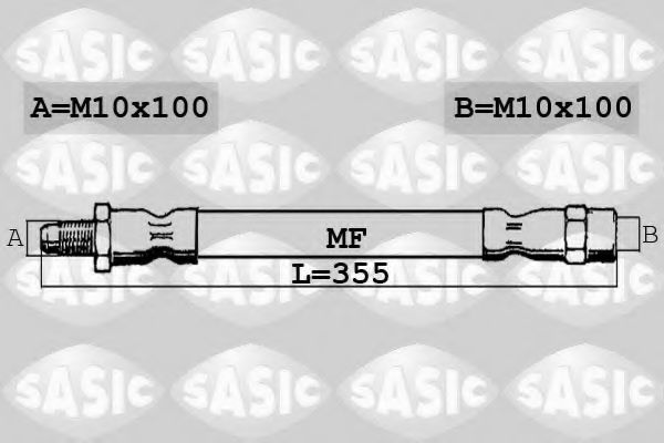 SASIC 6606123 Тормозной шланг для MERCEDESBENZ (Мерседес бенц) SASIC 6606123 Тормозной шланг для MERCEDESBENZ (Мерседес бенц)