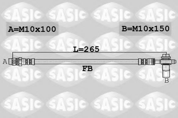 SASIC 6606170 Тормозной шланг для SEAT LEON (Сеат Леон) SASIC 6606170 Тормозной шланг для SEAT LEON (Сеат Леон)