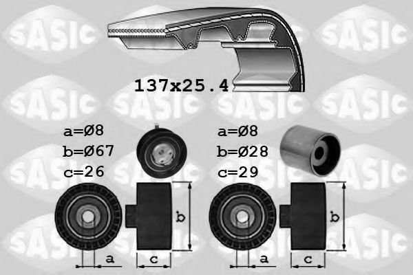 SASIC 1756038 Комплект ремня ГРМ для AUDI 90 (Ауди 90) SASIC 1756038 Комплект ремня ГРМ для AUDI 90 (Ауди 90)